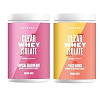 Clear Whey Isolate Pack - Different Flavors - Tropical Dragonfruit (20 Servings) and Peach Mango (20 Servings)