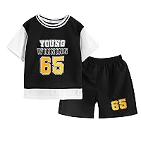 Boys and Girls Tracksuit Outfit Summer Quick Dry Training Uniform Top and Shorts Basketball Outfit Soccer Jersey Set