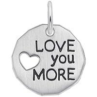 Rembrandt Love You More Charm, Sterling Silver