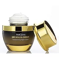 Retinol Night Cream With Hyaluronic Acid Skin Care Moisturizer Lotion, 24kt Gold + Vegan Green Caviar For Diminishing Fine Lines, Wrinkles, & Dark Spots. 1Oz