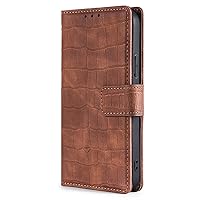 Wallet Case for Samsung Galaxy S24ultra/S24plus/S24 Flip PU Leather Phone Cover Card Slot Holder Stand Function All-Round Protection Case (Brown,S24 Ultra)