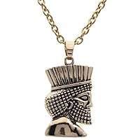 Gold Pt Cyrus The Great Necklace Chain Persian King Kourosh Persia Farsi Gift Art