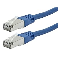 Monoprice Cat6A Ethernet Patch Cable - Zeroboot, RJ45, 550Mhz, 10G, S/FTP, 26AWG, Stranded Pure Bare Copper Wire, 100 Feet, Blue - Entegrade Series
