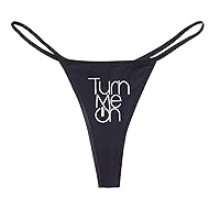 Turn Me On Power Funny Women's Cotton Thong Bikini