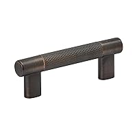 Amerock BP36557ORB | Kitchen Cabinet Pull | Oil Rubbed Bronze | 3 in & -3/4 in (76 mm & 96 mm) Center-to-Center | Bronx | 1 Pack | Furniture Hardware | Cabinet Handle | Bathroom Drawer Pull