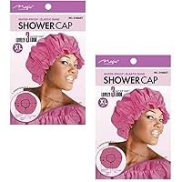 Magic Brand Waterproof Shower Cap w/ Elastic Band Extra Large - 2 pieces (Assorted)