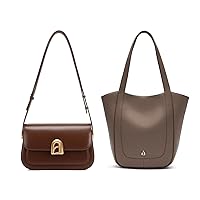 Leather Shoulder Bag For Women - Tote Bag For Women with Inner Pocket - Large Work Bags for Women Tote