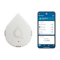 Moen Flo Smart Water Leak Detector 920-004, WI-FI, Real-time App Notifications, Audible Alarm, 24/7 Protection, Whole-home, Water Sensor White, Lithium Battery, Home Safety