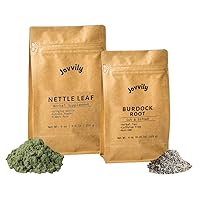 Nettle Leaf Powder and Burdock Root Bundle, Various Sizes, Herbal Supplements & Teas