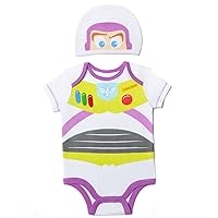 Disney Pixar Toy Story Buzz Lightyear Infant Baby Boys Cosplay Bodysuit and Hat Set 24 Months