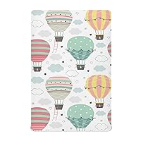 Hot Air Balloon Crib Sheets for Boys Girls Pack and Play Sheets Super Soft Mini Crib Sheets Fitted Crib Sheet for Standard Crib and Toddler Mattresses Baby Crib Sheets for Babies Girls Boys, 52x28IN