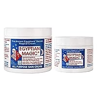 Egyptian Magic All Purpose Skin Cream | Natural Healing for Skin, Hair, Anti Aging, Stretch Marks, Cellulite, Irritations, and more | 100% Natural Ingredients | 6oz Bundle (4oz + 2oz)