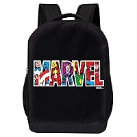 MARVEL COMICS CLASSIC SPIDERMAN BACKPACK - MARVEL BLACK SPIDERMAN 18 INCH AIR MESH PADDED BAG (Marvel Retro Logo)