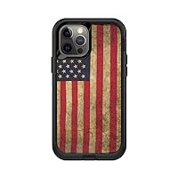 MightySkins Skin Compatible with OtterBox Defender iPhone 12 & 12 Pro - Vintage Flag | Protective, Durable, and Unique Vinyl Decal wrap Cover | Easy to Apply and Change Styles | Made in The USA
