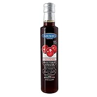 Giusto Sapore Cranberry Sweet Fruit Italian Vinegar - Premium All Natural Infused Gluten Free Gourmet Brand - Imported from Italy and Family Owned - 8.5oz