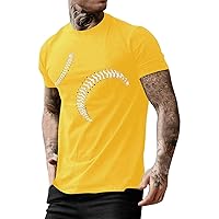 Baseball Shirts for Men Big and Tall Summer Short Sleeve Funny Tshirts Casual 2024 Sports Shirt Mens Plus Size Tees