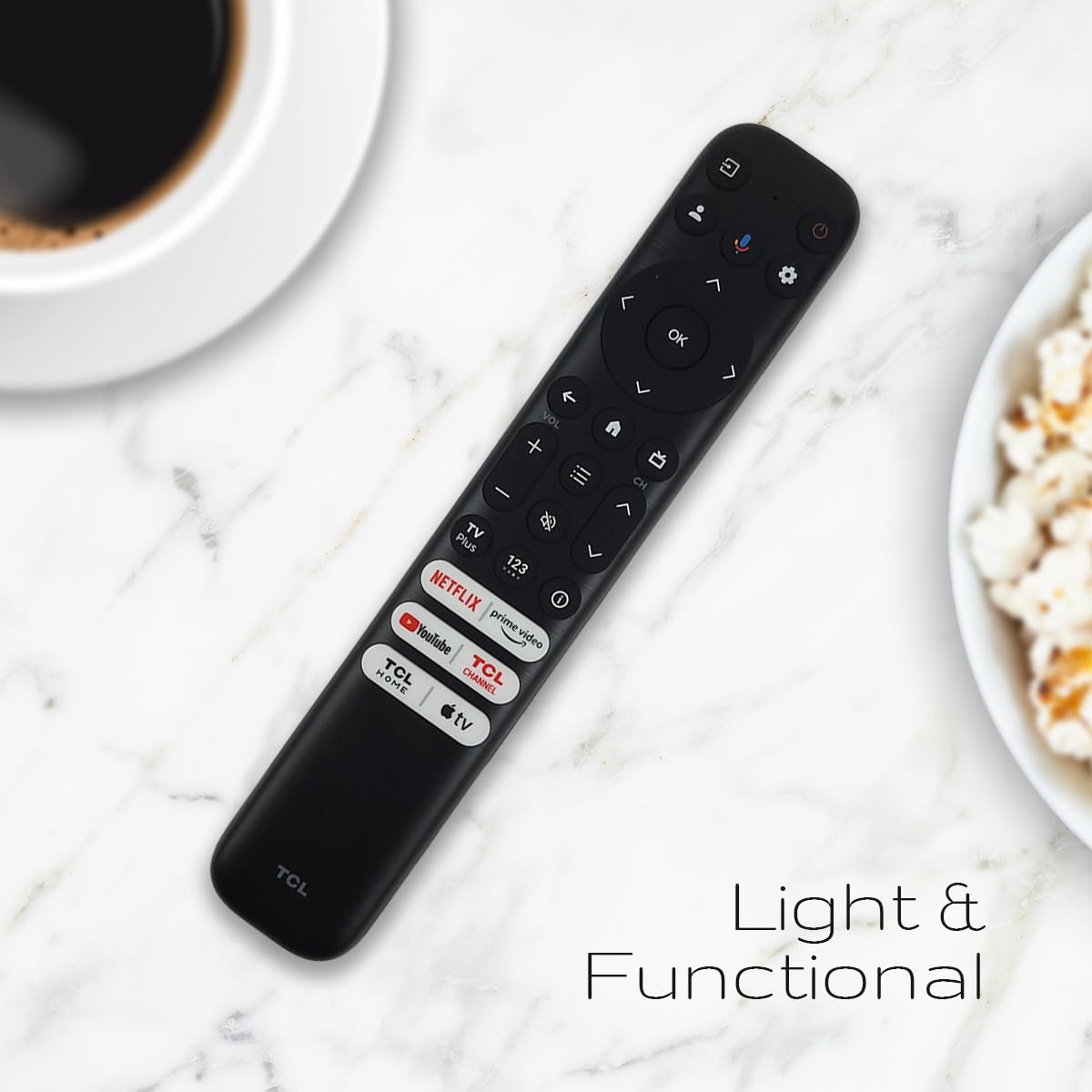 Ceybo OEM RC813 FMB1 Voice Remote Control fit for TCL QLED Smart TV, Works with Google Assistant, 55Q750G 43Q750G 65QM850G