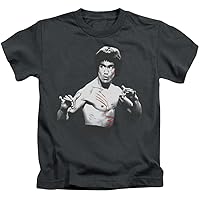 Bruce Lee Boys T-Shirt Confrontation Stance Charcoal Tee