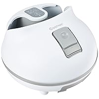 ERGOMASTER Steam Foot Bath Massager, Foot Spa with Fast Heating, 3 Heating Levels, 2 Adjustable Timers, Soothe Tired Feet, Safety Protection System & Water Saving (White & Grey)