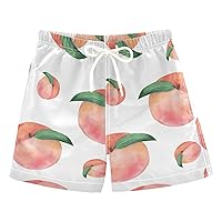 Peaches Fruit Boys Swim Trunks Baby Kids Swimwear Swim Beach Shorts Board Shorts Swimming Essentials,2T