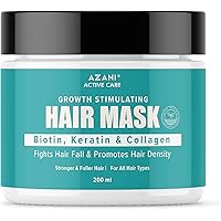 AZANI Biotin Collagen Keratin Hair Mask for Repair & Growth| For Deep Conditioning, Nourishment for Thin, Dry & Damaged Hair | Hair volumizer -20.3OZ…