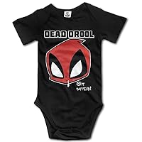 Dead Drool Spit Happens Baby Short Sleeve Coveralls Bodysuit in 4 Sizes Black