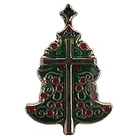 Wholesale Pack of 50 Christmas Tree With Cross Motorcycle Bike Hat Cap Lapel Pin