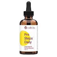 PreSteps Daily Multivitamin Drops for Infants & Kids - Toddler Multivitamins with Vitamin A, B Complex, C, and E - Natural Orange Flavor - Sugar Free - 2 Month Supply - 60ml - CaliVita