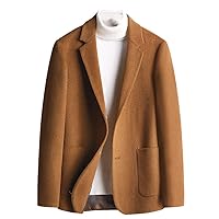 Men's Cashmere Suit Autumn Winter Thick Woolen Casual Blazer Men's Trend Slim Wool Small Suit Jacket
