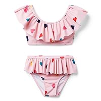 Janie and Jack Girls' Standard Heart Two-Piece Swimsuit (Toddler/Little Big Kid)