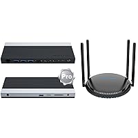 WAVLINK 4K USB-C Docking Station with 100W Power AX3000 WiFi 6 Router, Dual Band Wireless WiFi Router for Home
