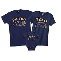 Burrito Taco Taquito | Dad Mom Baby Matching Family Shirts Set