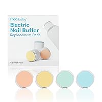 Electric Nail Buffer Replacement Pads | Safe + Easy Grooming, Trimming, and Nail Filing for Newborn, Toddler, or Children's Fingernails and Toenails | 4 Buffer Pads