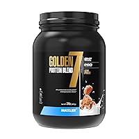 Maxler Golden 7 Protein Blend - Protein Powder for Muscle Gain & Recovery - Salted Caramel Protein Powder 2 lb