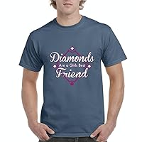 Diamonds Girls BFF Base Softball People Couples Gifts Men's T-Shirt Tee XXXX-Large Indigo Blue