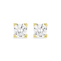 Carissima Gold Women's 9ct Gold CZ 6mm Square Stud Earrings