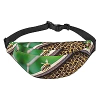 Honey Bees Adjustable Belt Hip Bum Bag Fashion Water Resistant Hiking Waist Bag for Traveling Casual Running Hiking Cycling