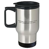 Funny Running Gifts for Mom | Running is Not a Hobby - It's a Post-apocalyptic Life Skill Travel Mug | Unique Mother's Day Unique Gifts from Daughter, Son for Runner