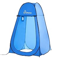 WolfWise Portable Pop Up Privacy Shower Tent Spacious Changing Room for Camping Hiking Beach Toilet Shower Bathroom Blue