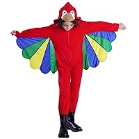 Girl's Parrot Jumpsuit Kids Red Costume