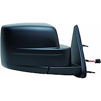Fit System Passenger Side Mirror for Dodge Nitro, Textured Black, Foldaway (Code GTS, 10 pin/ 5 Wire), Heated Power