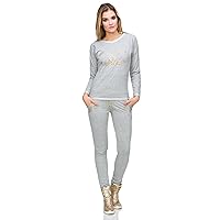 FUTURO FASHION® Ladies Trendy Loungewear Outwear Streetwear Sweatshirt Pants Set Joggers Casual Tracksuit FZ116