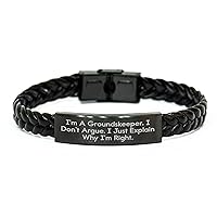 Groundskeeper Gift - Sarcastic Groundskeeper Gift - Groundskeeper Bracelet - Groundskeeping Gifts - Funny Groundskeeper Quote Gifts for Mother's Day