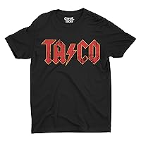 Mens Taco Rockstar T-Shirt Funny Metal Music Parody Tee