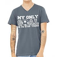 My Only Goal is to Stop Yours V-Neck T-Shirt - Soccer Player Clothing- Soccer Gift Ideas