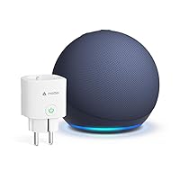 Echo Dot (5. Generation, 2022) | Tiefseeblau + Meross Matter Smart Steckdosen, Funktionert mit Alexa - Smart Home-Einsteigerpaket