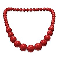 Soul-Cats® acrylic bead necklace, red, black, white