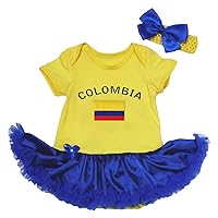 Petitebella Colombia & Flag Baby Dress Nb-18m