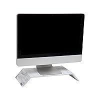 Monitor Stand, Contemporary, Desktop Organizer, Laptop Riser Office, Resin, 18.25