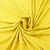 Texco Inc Stretch Rayon Spandex Jersey Knit (200 GSM)-Maternity Apparel, Home/DIY Fabric, Bright Yellow 1 Yard